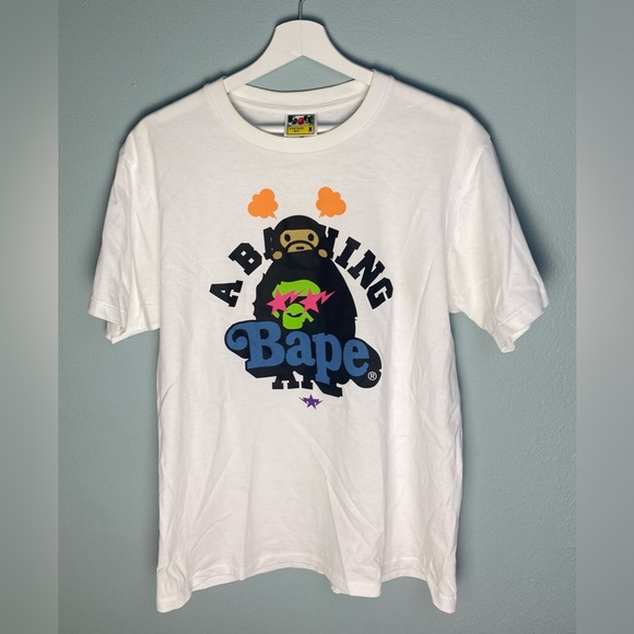 BAPE & Baby Milo Tee (SS21) White Size Medium - Picture 2 of 6